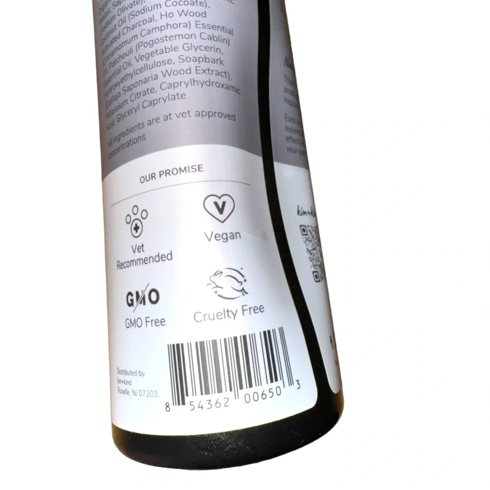 Kin+Kind Charcoal Natural Shampoo for Dogs, Patchouli, 12 fl oz (354 ml)